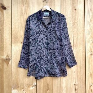 Carole Tomkins Big Shirt Animal Print Sz 1, 1X